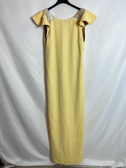 MYSULAFISH. Light yellow midi dress with details. TS