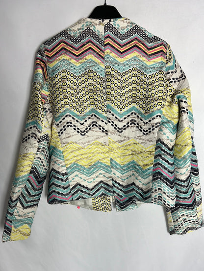 JUBYLEE. Chaqueta multicolor texturas. T S/M