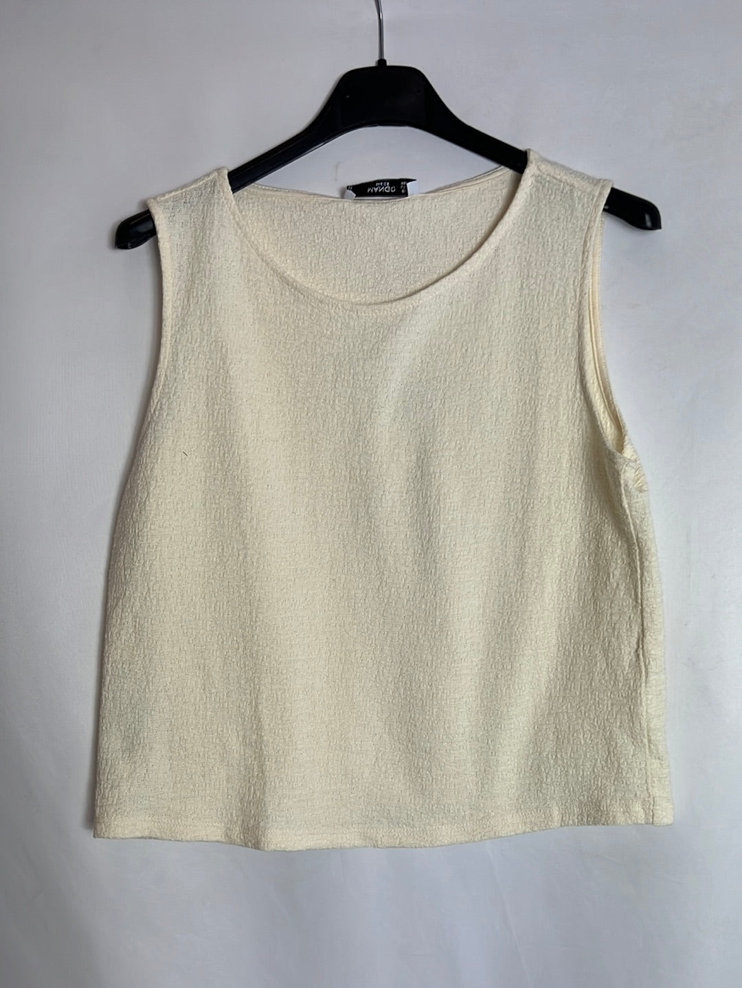 MANGO. Top beige textura. T XS