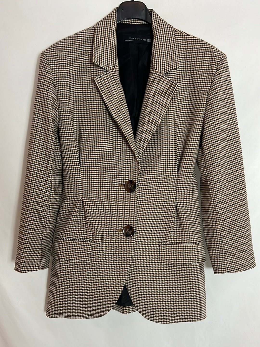 ZARA. Blazer pata de gallo pinzas. T XS