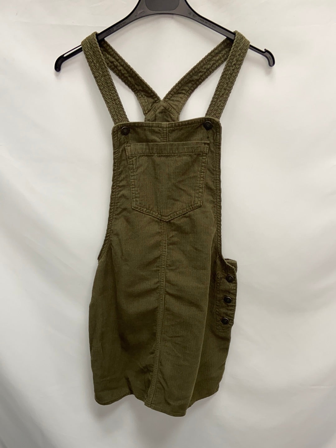 SUBDUED.Green micro corduroy overalls TS