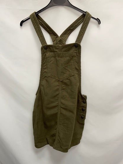 SUBDUED.Green micro corduroy overalls TS