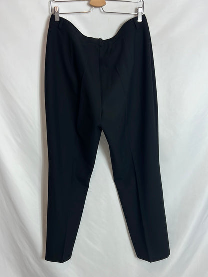 CORTEFIEL. Black pleated trousers. Size 48