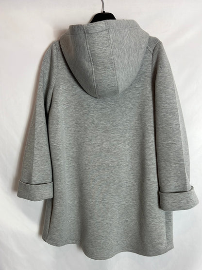 ZARA. Long gray hooded jacket. TS (tara)