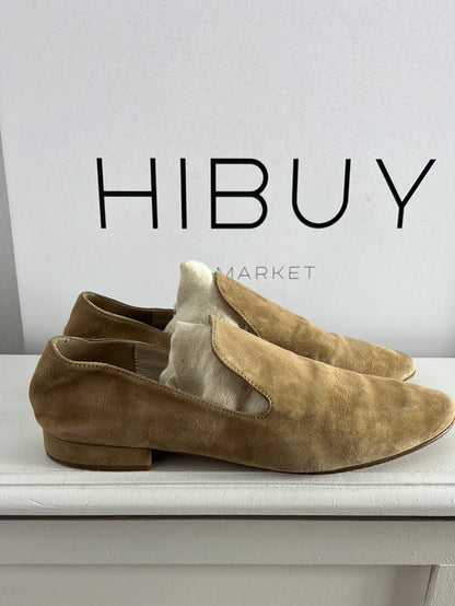 MINT&amp;ROSE. Beige leather flat shoe. Size 37