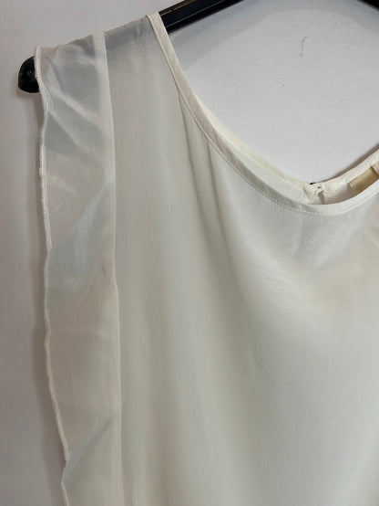 RENATTA&amp;GO. Semi-transparent ecru top. TM/L