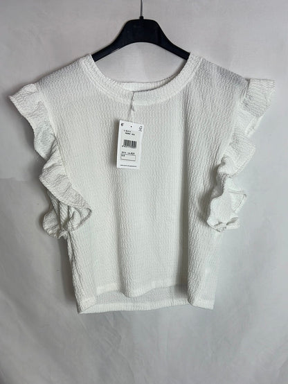 INSEDE. Camiseta blanca textura T.s