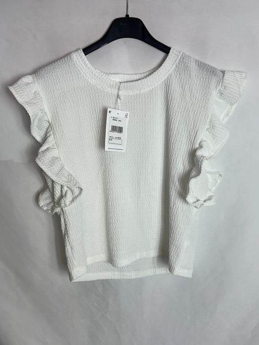 INSEDE. Camiseta blanca textura T.s