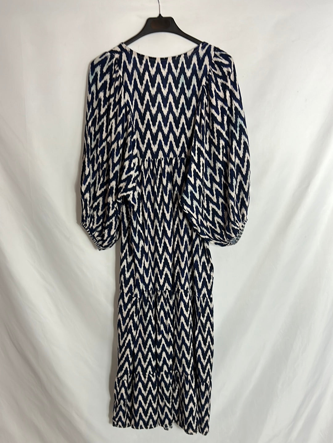 OTRAS. Vestido estampado azules y blanco. TU (S/M) (tara)