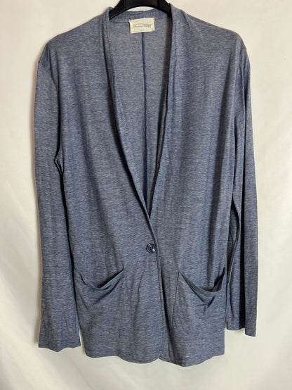 AMERICAN VINTAGE. Fine heather blue cardigan. TS