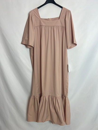 MARIETH. Pink ruffle midi dress. T.S.