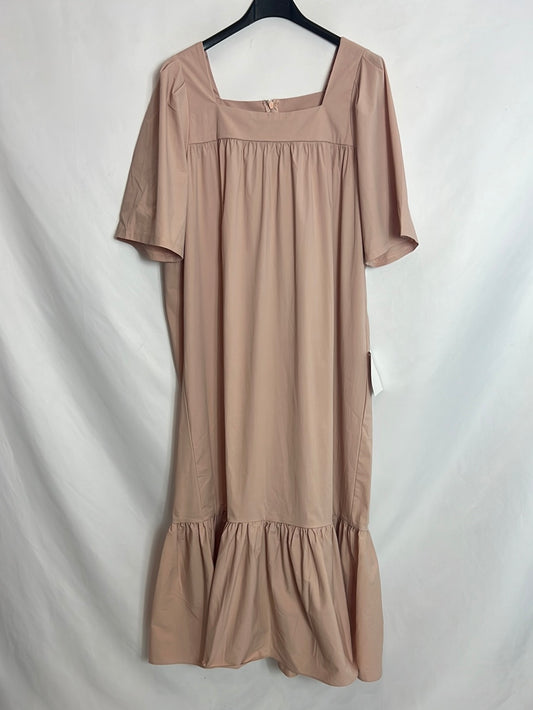 MARIETH. Pink ruffle midi dress. T.S.