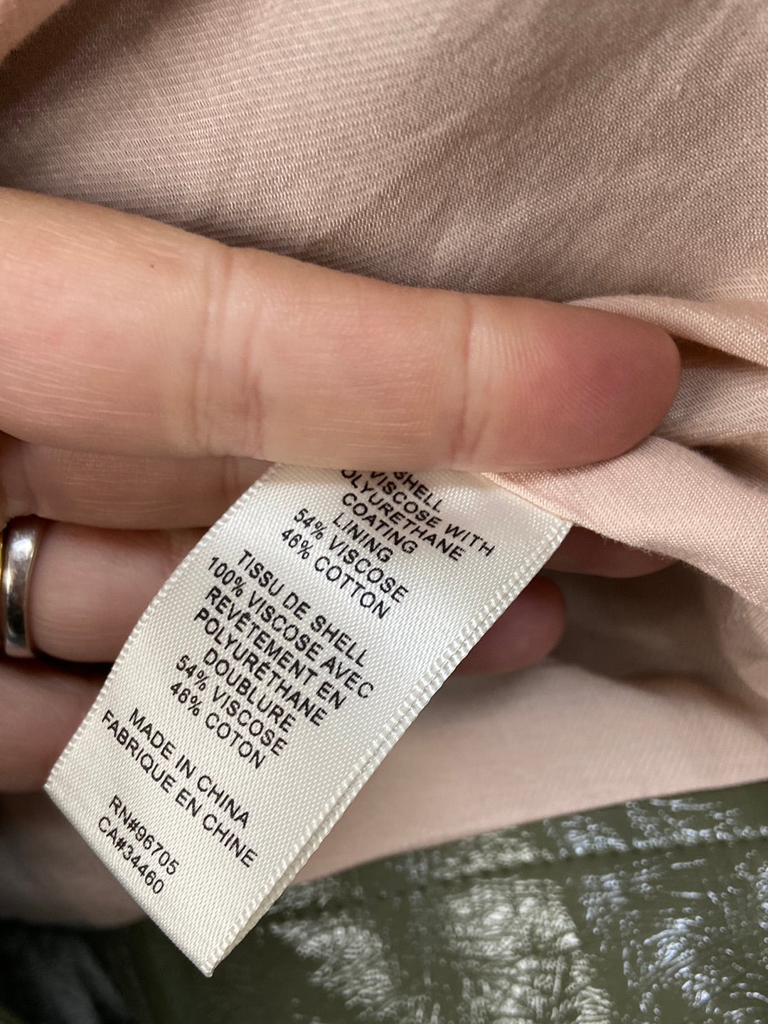 REBECCA TAYLOR .Chaqueta verde polipiel vinilo T.4 (s)