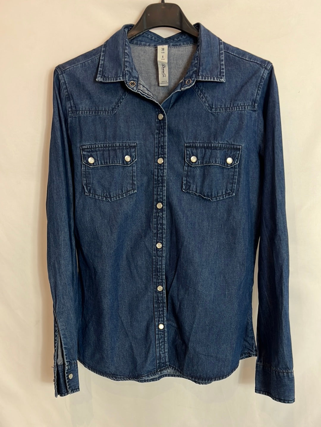 PRIMARK. Dark denim shirt. T 38