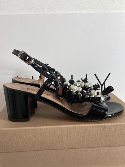 ALBANO. Sandalias de tacón negras T.38