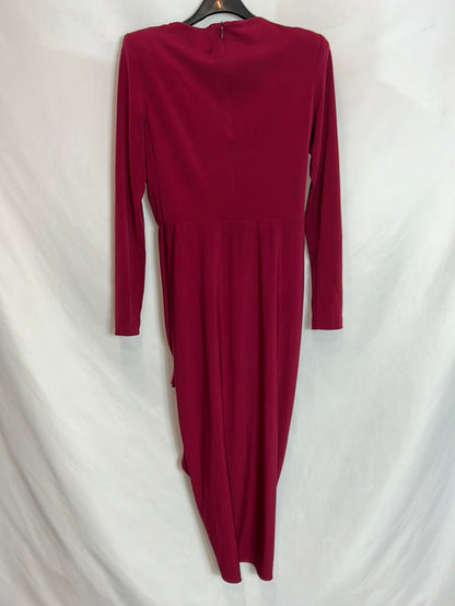 NUDE COLOR. Gathered midi dress. Size 38