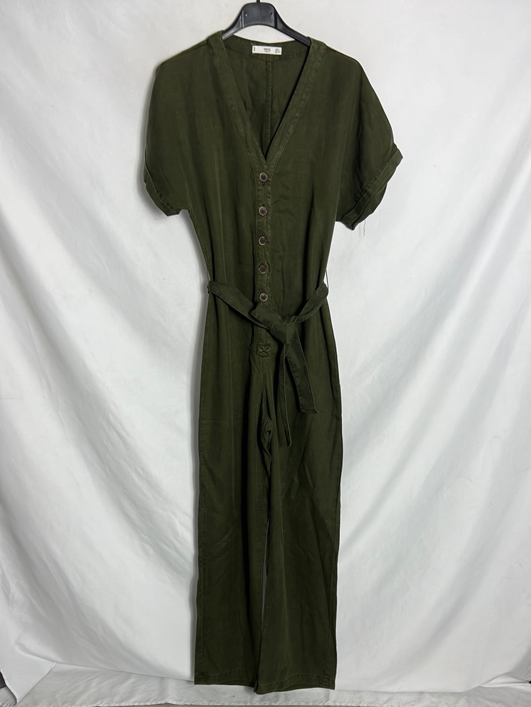 MANGO. Green wide-legged jumpsuit. TS