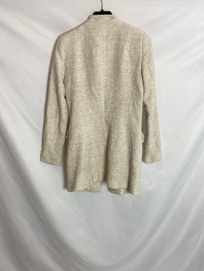 ZARA. Beige tweed coat. TS 