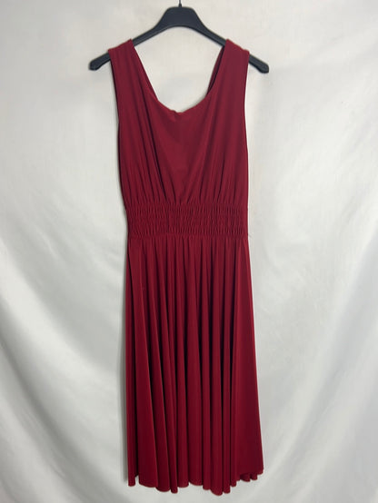 OTHERS. Flowing wine red midi dress. TM
