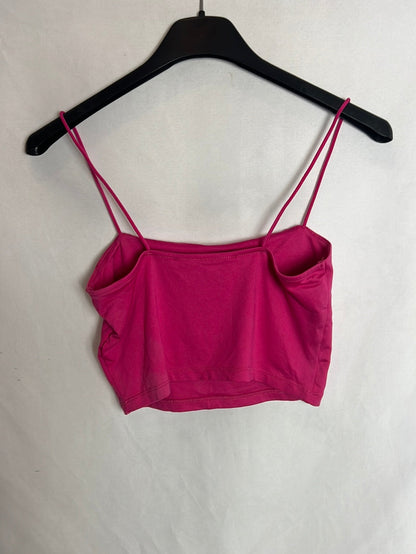 BERSHKA. Pink Lycra Ts Croptop