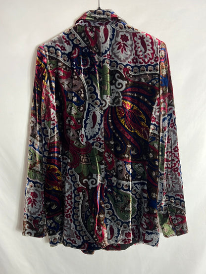 OTRAS. Blazer terciopelo estampada. T S