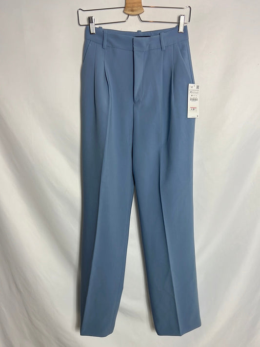 ZARA. Light blue wide-leg trousers. Size XS
