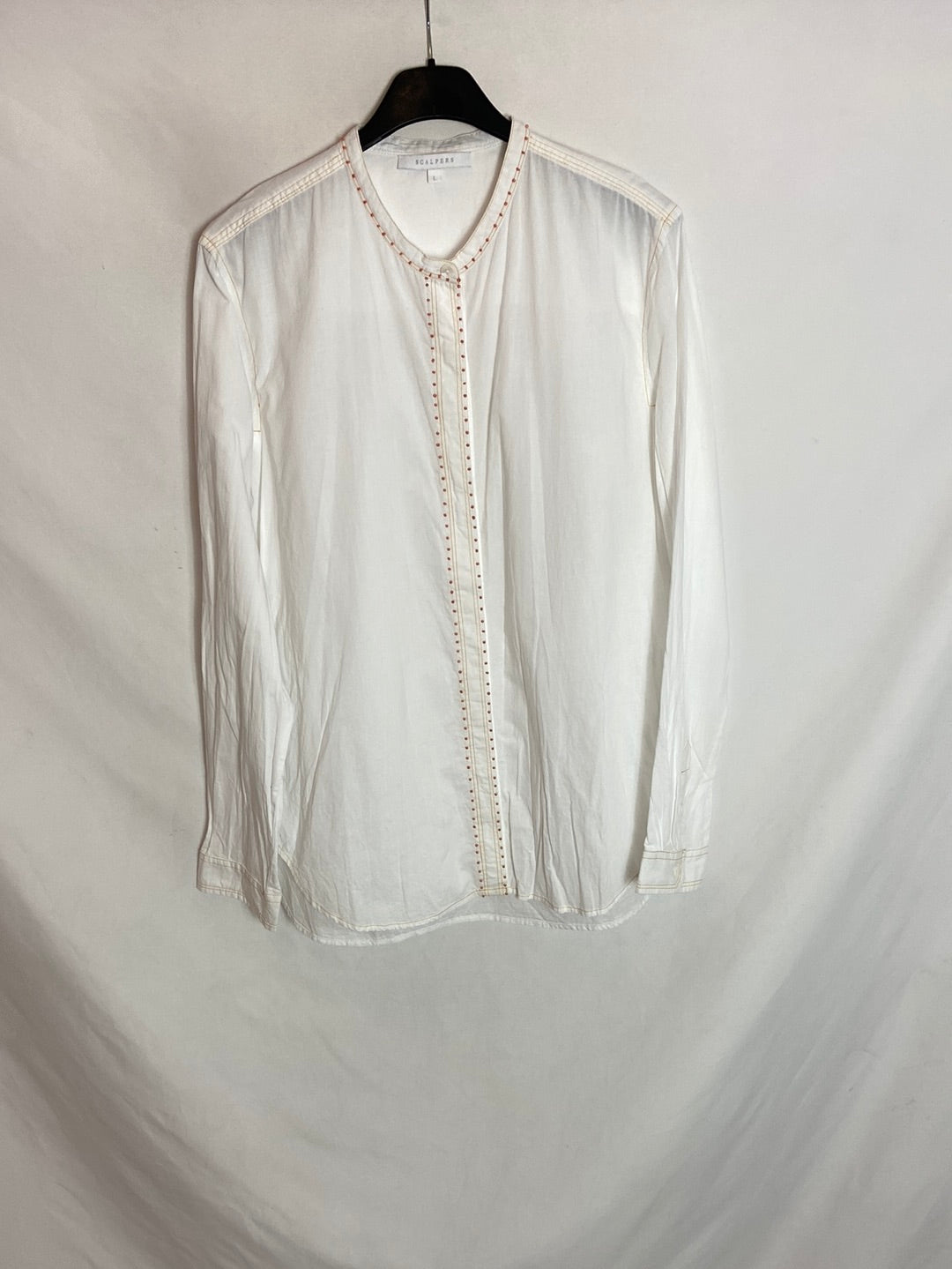 SCALPERS. White beaded blouse TL