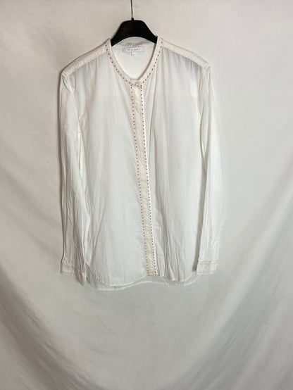 SCALPERS. White beaded blouse TL
