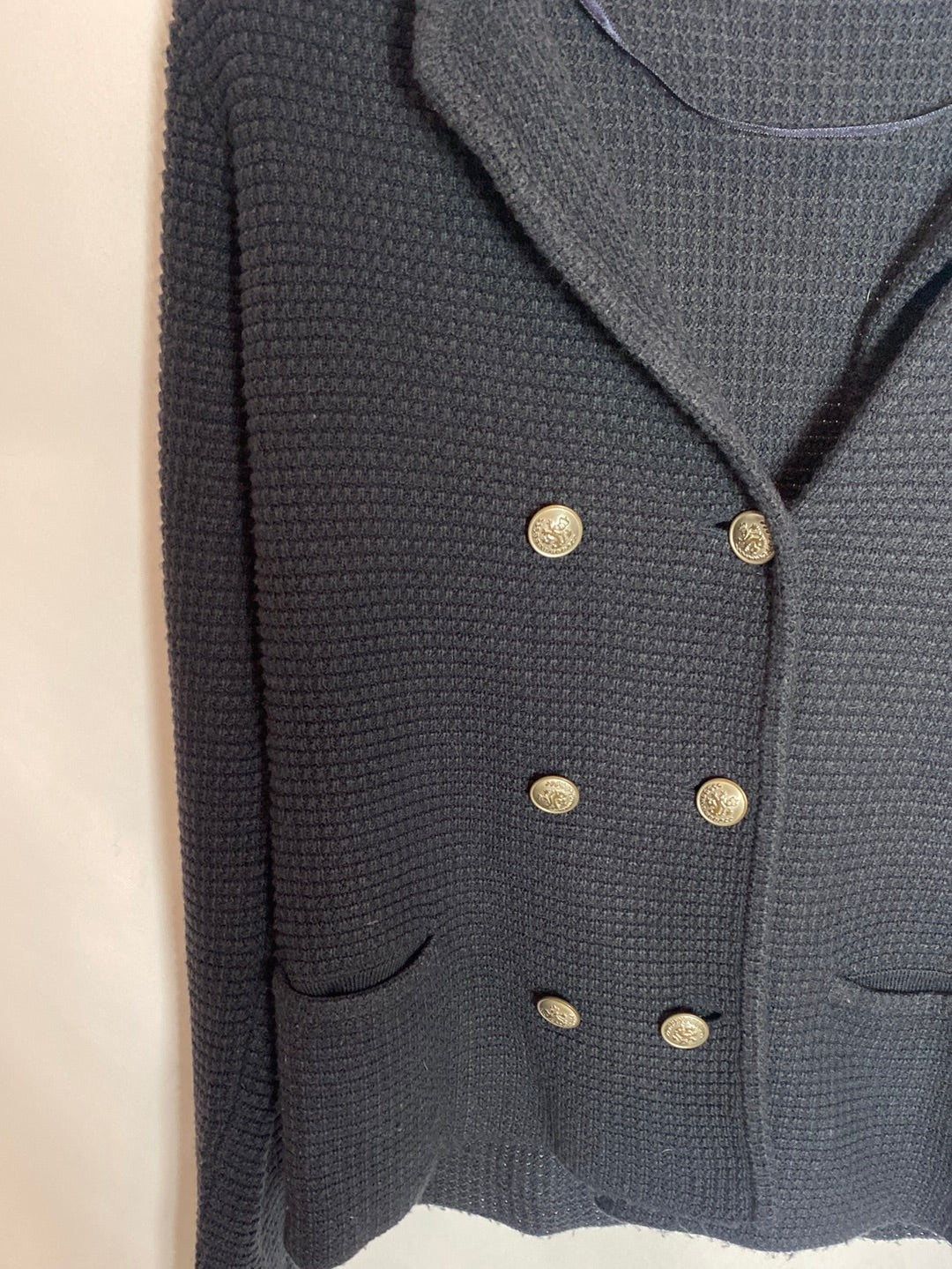 OYSHO. Cárdigan azul marino T.s