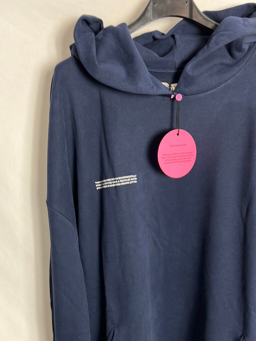 PANGAIA. Sudadera oversized azul letras. TU