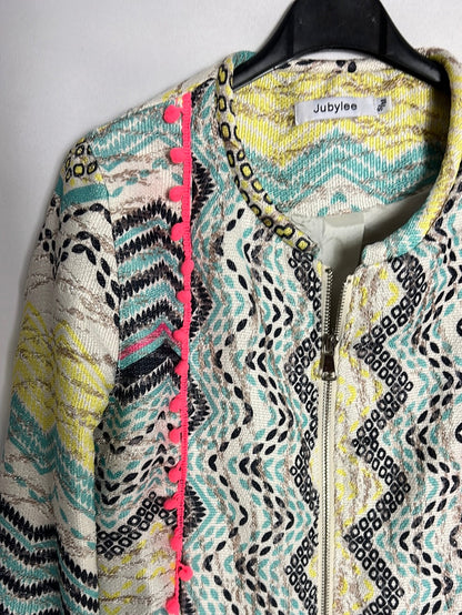 JUBYLEE. Chaqueta multicolor texturas. T S/M