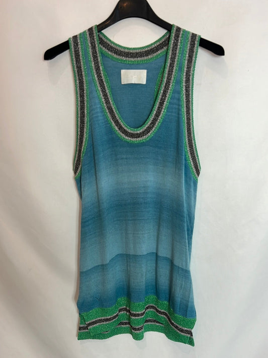 ZADIG&amp;VOLTAIRE. Worn effect blue knit top. TS (tare)