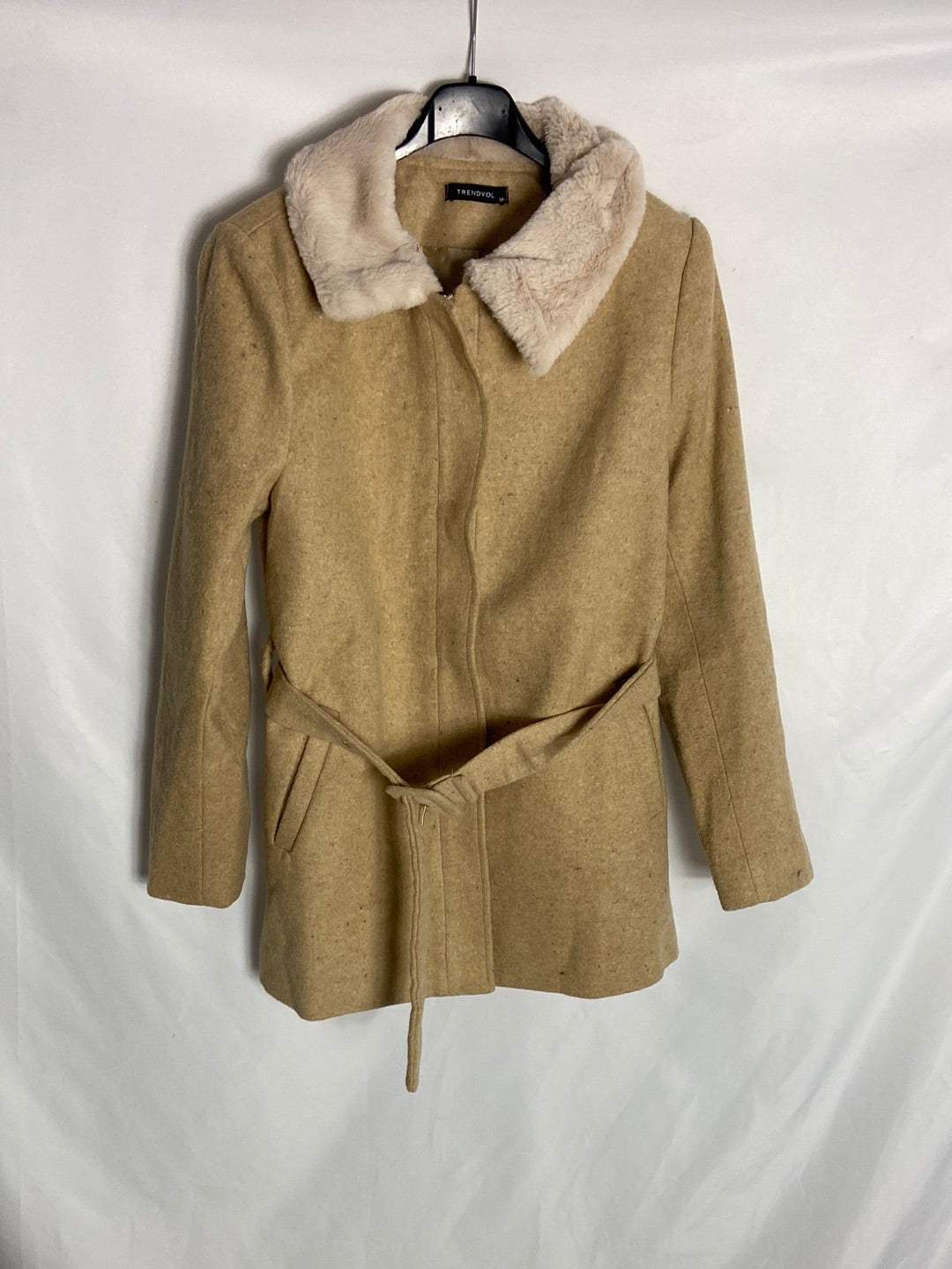TRENDYOL. Beige cloth coat size 34
