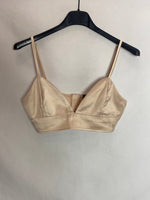 IN THE STYLE. Crop top satinado champagne. T.S