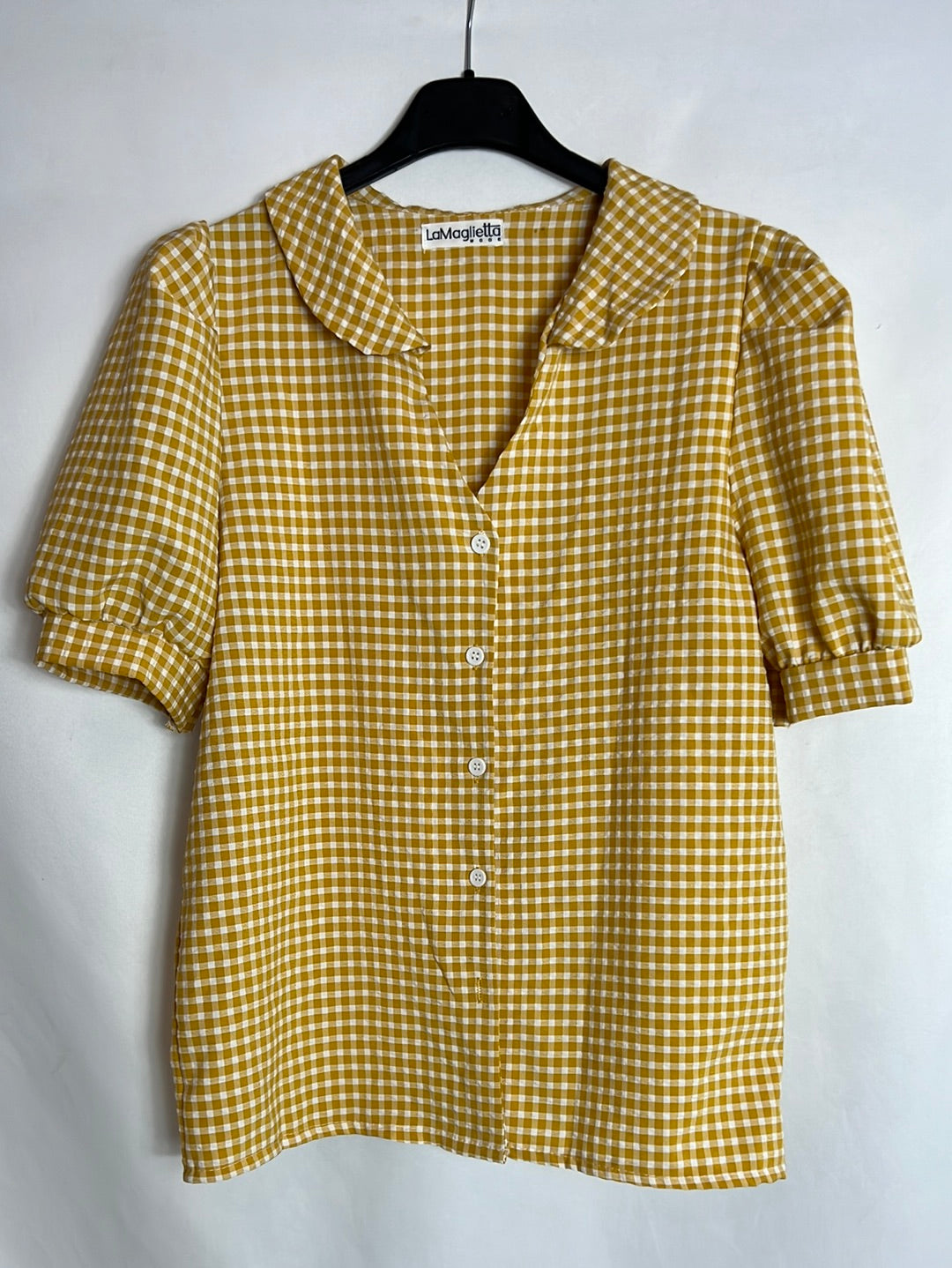 LAMAGLIETTA MODE. Blusa manga corta cuadros. T S