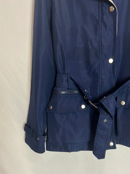 FENIX TRANDING. Parka azul capucha T.l