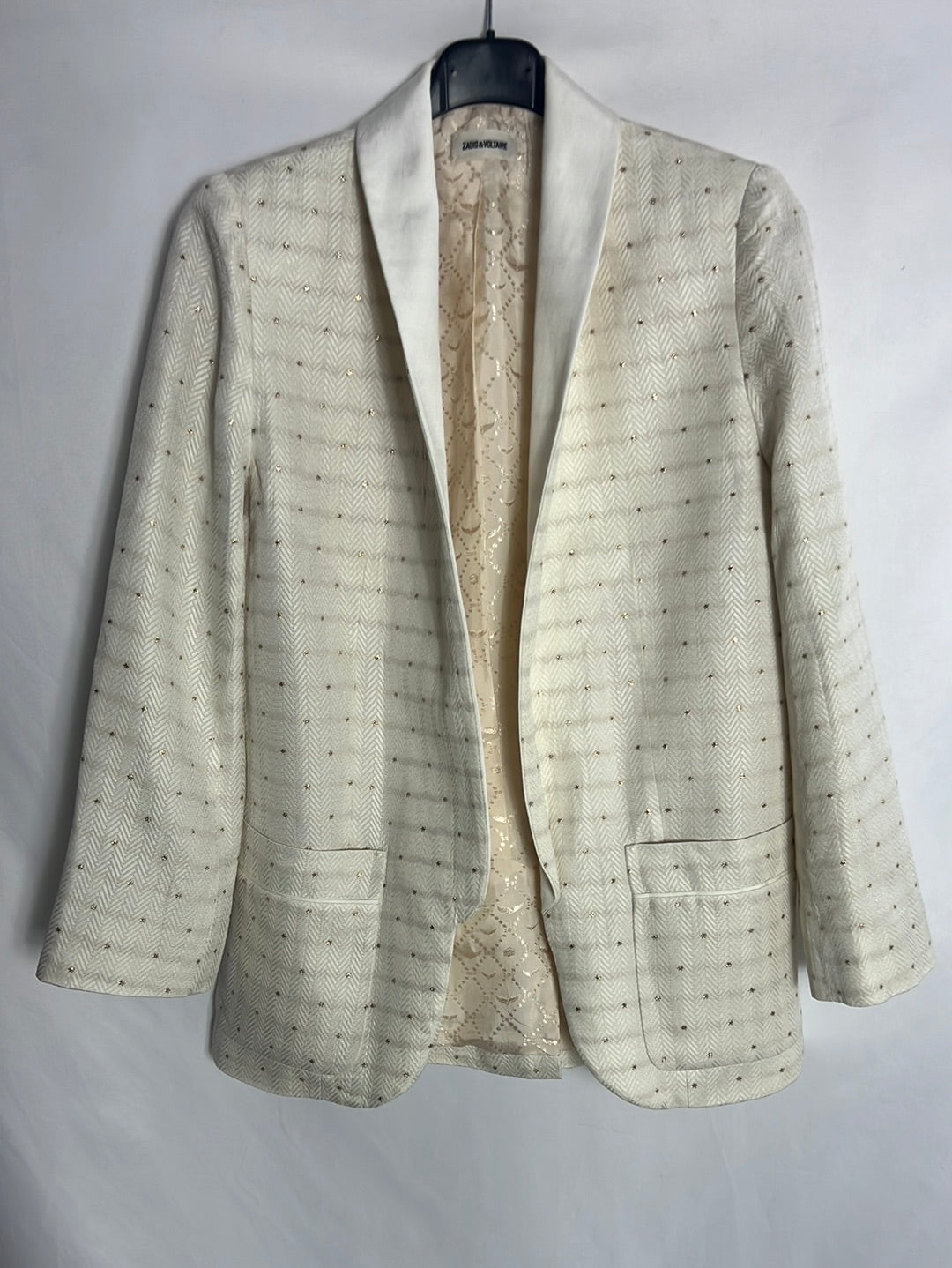 ZADIG&amp;VOLTAIRE. Beige blazer with gold stars. Size 34
