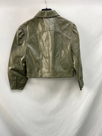 REBECCA TAYLOR .Chaqueta verde polipiel vinilo T.4 (s)