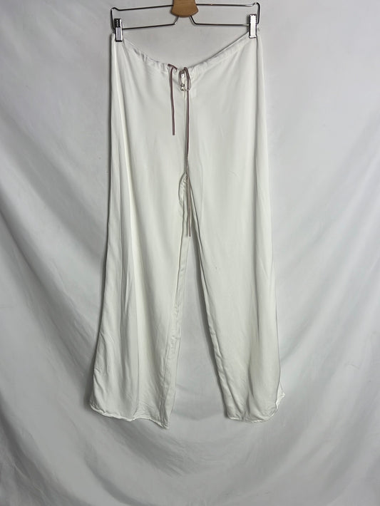 OTRAS. Pantalón blanco fluido. T M