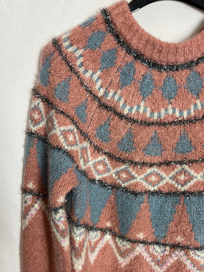 VILA. Jersey salmón dibujos T.xs