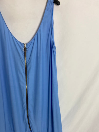 ZARA.Vestido midi azul T.s