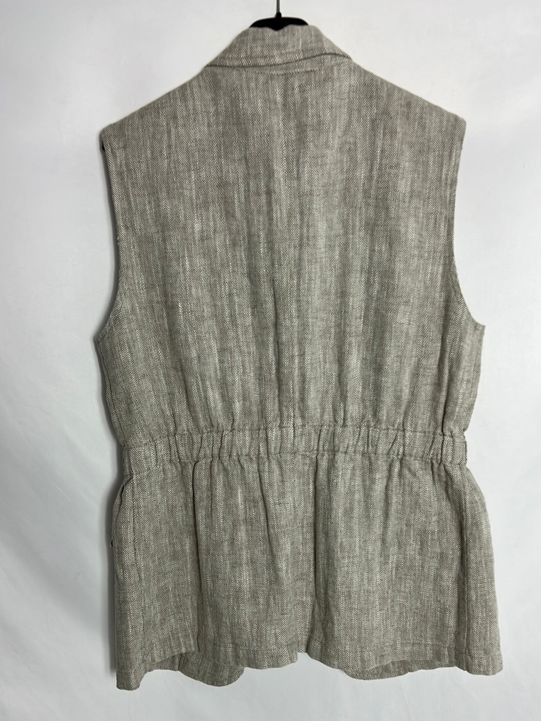 OTRAS. Chaleco beige jaspeado. T S/M