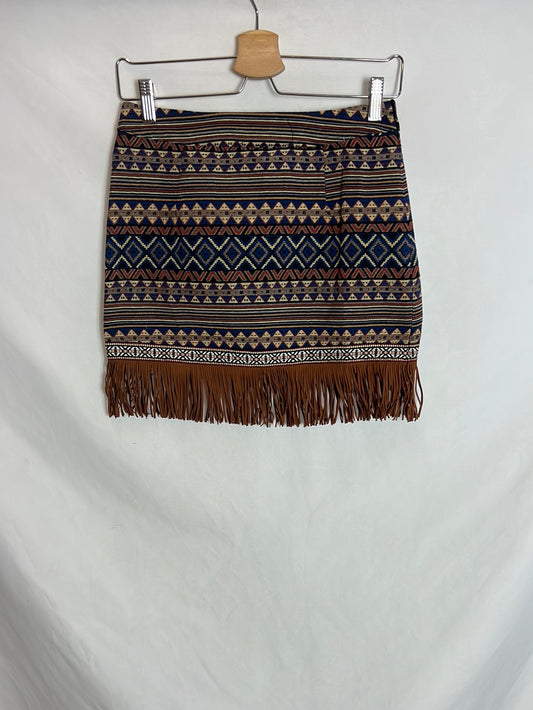 SINTY.Falda étnica flecos T.S