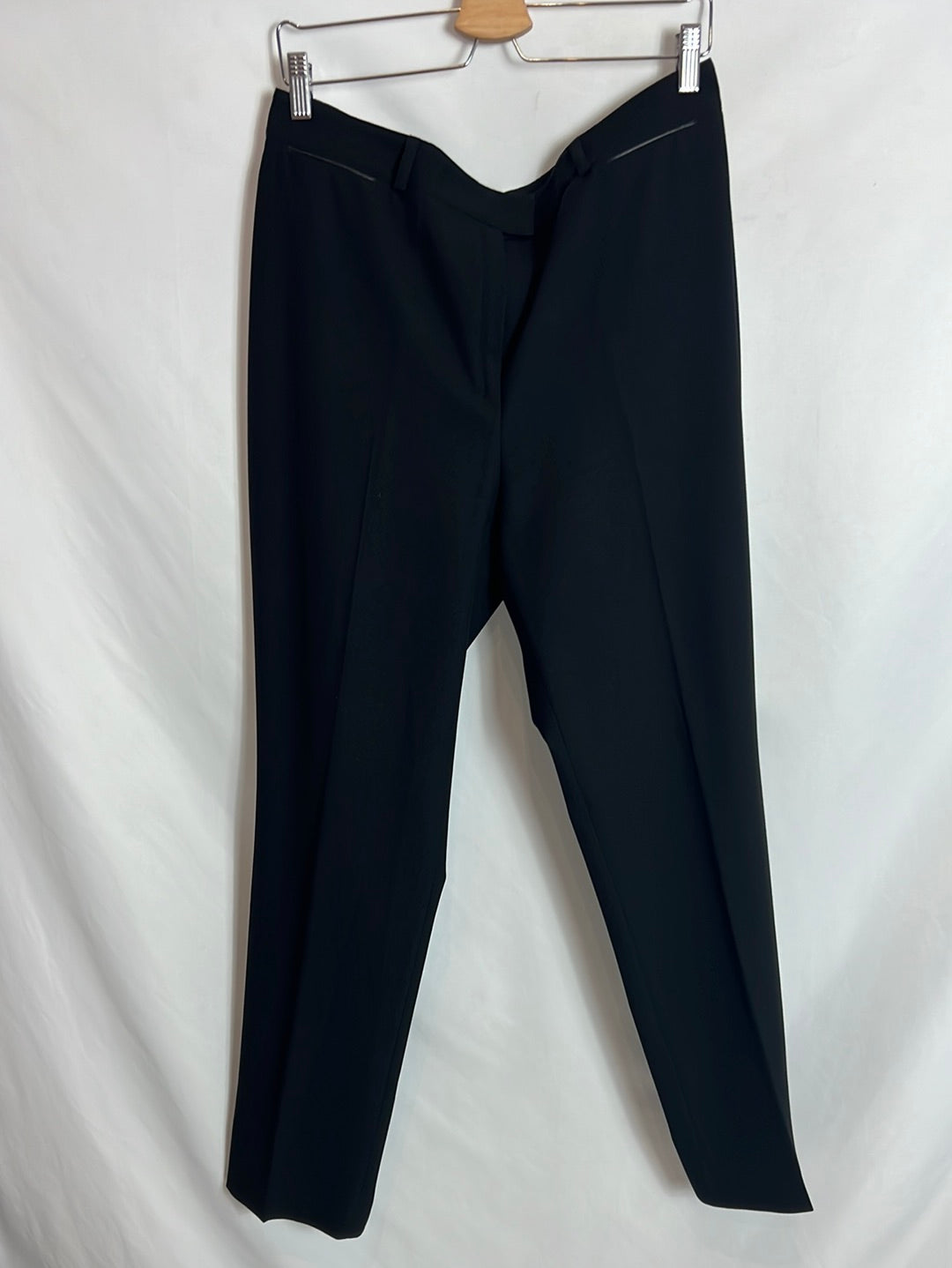 CORTEFIEL. Black pleated trousers. Size 48