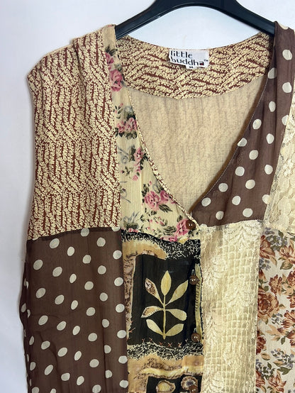 LITTLE BUDDHA. Textured print vest. TM