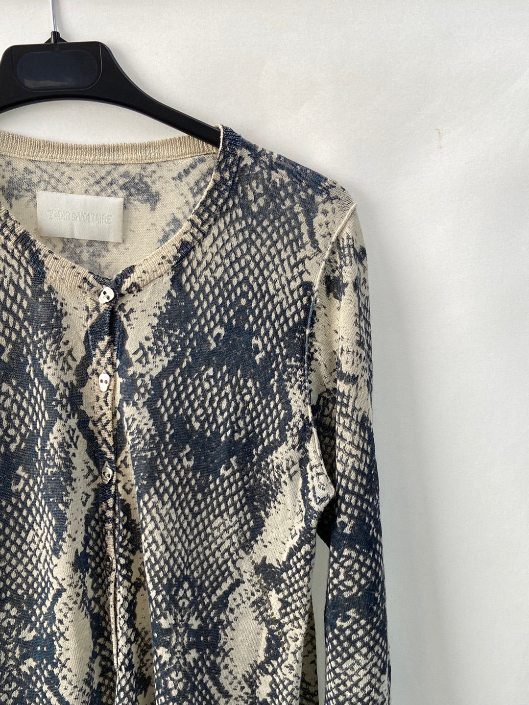 ZADIG&VOLTAIRE.Jersey fino botones estampada T.s