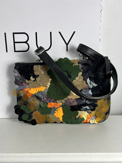 ZARA. Black bag with colorful sequins