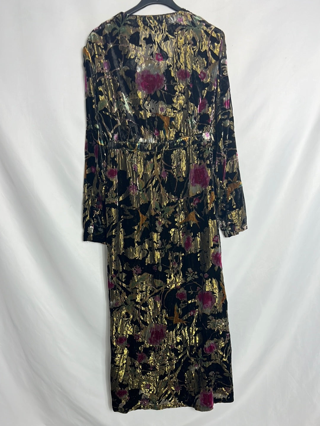 ZARA. Chaqueta larga doble textura estampada. T S