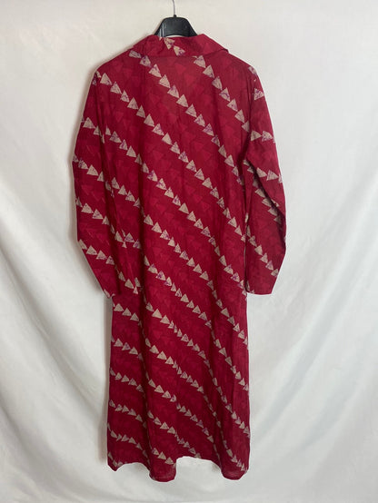 ROCK&amp;GOLD. Red midi shirt dress.TM