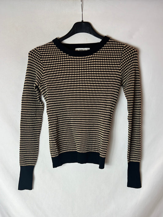 ZARA. Jersey textura tricolor. T S